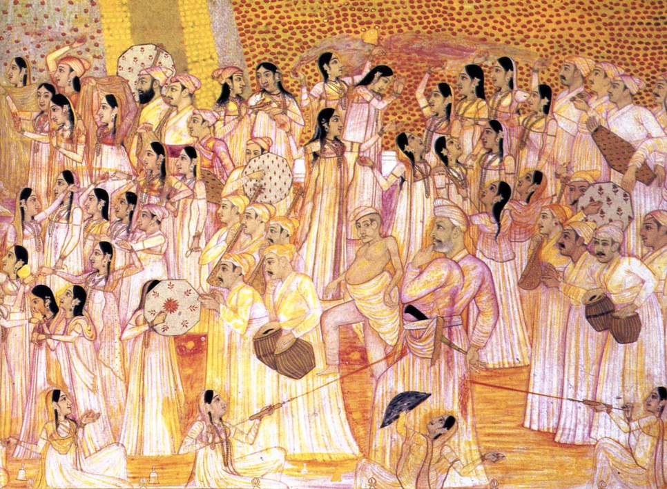 ムガール宮廷ホーリー細密画