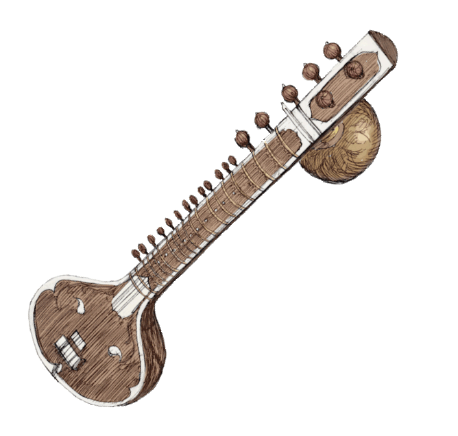 シタール インドの民族楽器-